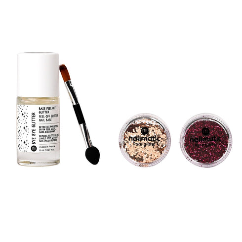 NM Glitter set Gold L/Rose M