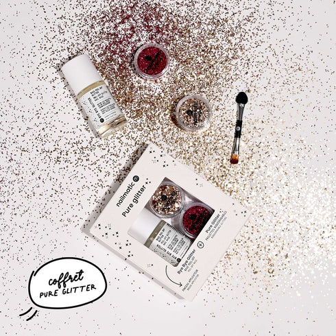 NM Glitter set Gold L/Rose M